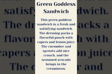 Healthy Lunch Recipes-Green Goddess Sandwich #shorts #food #loseweight #diet #keto