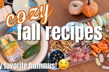 COZY FALL RECIPES | Easy & Healthy! + the BEST hummus EVER! Perfect Recipes to get in the Fall Mood!