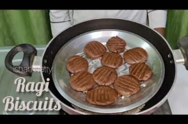 Ragi Biscuits Recipe in Tamil | Healthy Snacks | Ishan Natty |  Kids Cooking