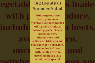 Healthy Lunch Recipes-Big Beautiful Summer Salad #shorts #food #lowcalorie #loseweight #diet #keto .