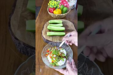 Cucumber salad Boats | #cucumber Healthy Salad #healthyrecipes #shorts