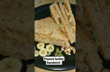 Peanut Butter & Banana Sandwich Recipe for weight loss | Lunchbox Ideas #shorts
