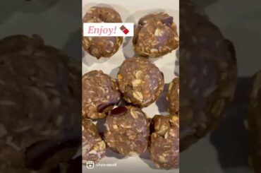 Chocolate Peanut Butter No-Bake Protein Balls Recipe #Shorts