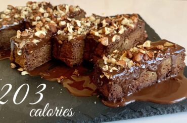 The Softest Healthy Brownies [no dairy no sugar] low calorie dessert