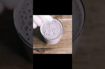 Pink berry healthy protein smoothie #shorts #reels #viral #asmr #fyp #howto