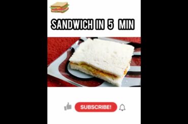 5 MIN SANDWICH RECIPE I QUICK RECIPE I EASY AND HEALTHY SNACK