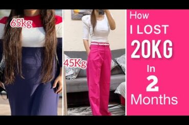My weight loss journey |from 65kg to 45kg | healthy diet plan for weight loss| weight loss exercise