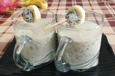 Dragon Fruit Banana Smoothie | Healthy Breakfast Ideas | 4 Ingredient Recipe | MAHVISH KITCHEN