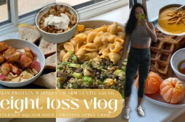weight loss vlog #4 | cozy fall recipes, changing things up, best progress yet!