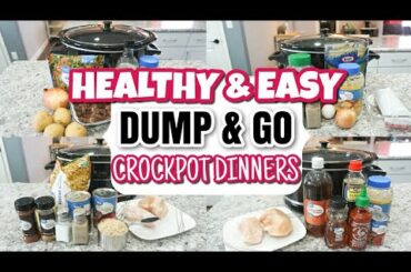 5 HEALTHY DUMP AND GO EASY CROCKPOT DINNERS | EASY SLOW COOKER RECIPES | LivingThatMamaLife