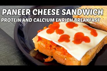 Paneer Cheese Sandwich Recipe | Veg Sandwich | Easy & Healthy Breakfast.