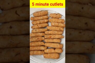 #Shorts Five Minute Cutlets Recipe | Quick And Easy Recipe | Healthy Cooking | 2022