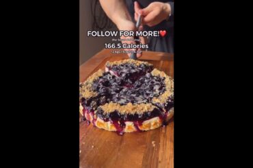 Blueberry Cheesecake | Easy Low Calorie & High Protein Blueberry Cheesecake Recipe #shorts