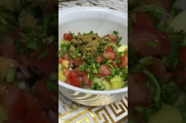 Chana Chat Recipe| OIL FREE!| Healthy Snacking For Weight loss| Ingredients in Description #shorts