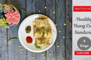 Quick and healthy hung curd sandwich recipe 4 ways without mayonnaise.