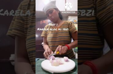 Karela aloo sbzi #foryou #foodie #food #foodblogger #foodporn #healthy dinner recipe with dal chawal