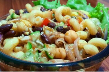 Macaroni Chaat Recipe | Kitchen with sara | Macaroni Salad Recipe | Easy Salad Recipe |