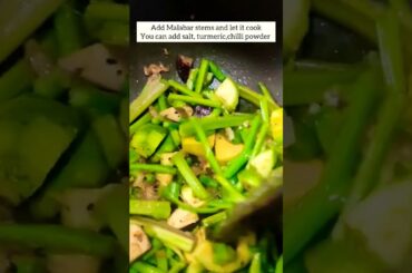 Malabar spinach curry| Healthy lunch recipes| #shorts #youtubeshorts #viral #ytshorts #trending