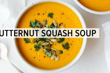 BUTTERNUT SQUASH SOUP | how to make roasted butternut squash soup