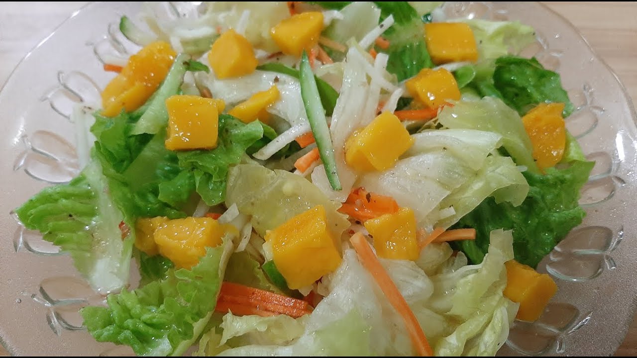 LETTUCE SALAD WITH MANGO RECIPE | HEALTHY GREEN SALAD RECIPE | BEST LETTUCE SALAD RECIPE LETTUCE SALAD WITH MANGO RECIPE | HEALTHY GREEN SALAD RECIPE | BEST LETTUCE SALAD RECIPE