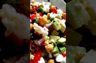 Unstoppable/Healthy Egg Chickpeas Salad/Dinner Recipe #viral #trending #piuslifestylevlog #shorts