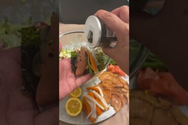 Roasted #seaweed #mixed salad #asmr #healthy lunch. Easy to prepare.#tasty #satisying #food.