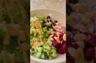 Healthy Salad #yummy #shorts #short #dragonfruit #salad #blueberry #healthy
