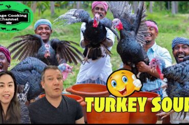 TURKEY SOUP | Traditional Turkey Soup Recipe Cooking in Village| Healthy Recipes | Couple Reaction !