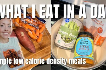 WHAT I EAT IN A DAY Low Calorie Density Meals for Weight Loss WITH CALORIES! Easy Simple Weight Loss