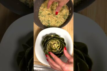 10 Min Healthy Dinner | Stuffed Artichoke Recipe #shorts