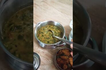 Healthy lunch Murungai keerai Kulambu, Rawbanana fry