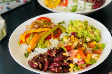 DIY Chipotle Burrito Bowl at home | Healthy Lunch Ideas | Vegan Burrito