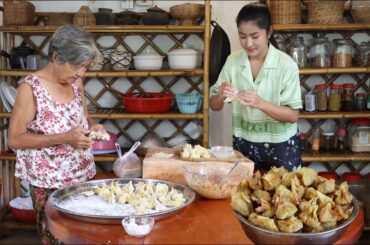 Real and peaceful life of countryside family / Prepare healthy and yummy meals for lunch