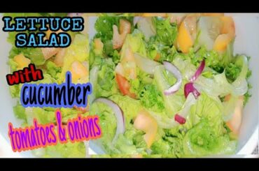 EASY LETTUCE SALAD RECIPE|| HEALTHY SALAD||HOW TO MAKE EASY & HEALTHY WEIGHT LOSS SALAD