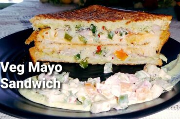 Veg Mayonnaise Sandwich Recipe | Breakfast Recipes | Sandwich Recipe | Grilled Sandwich #shorts