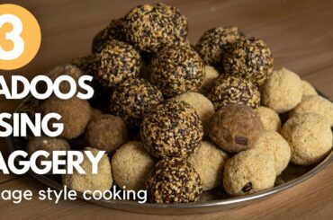 3 Simple & Healthy No Sugar Laddu Recipes - Grandma's Secret Tips | Village Style Sweet Ladoo's