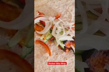 Chicken tikka Wrap|| Air Fryer recipe||Best Wrap||Quick Lunch idea||Healthy lunch recipe #shorts