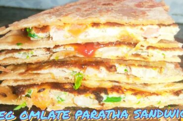 Healthy tasty breakfast for kids|| Veg omlate paratha sandwich