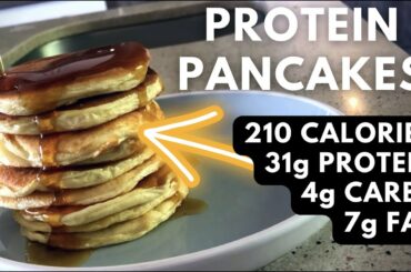 Easy high protein pancakes -Low Calorie - Healthy 5 minute breakfast