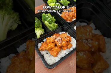 How To Make Low Calorie Sticky Orange Chicken Recipe #shorts