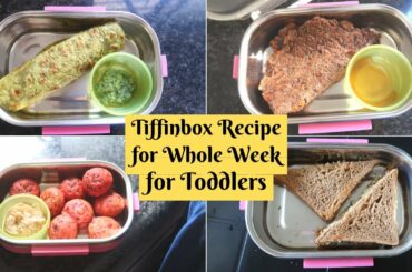 Whole Week Tiffinbox Recipe for Playgroup Toddlers || Healthy Recipes for Toddlers for Lunchbox