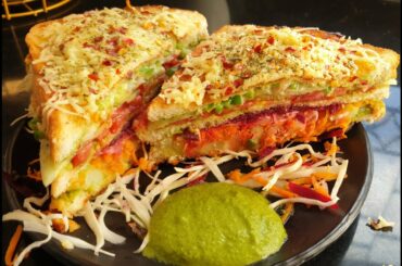 Junglee Sandwich Recipe | 7 Veggie Layers & Cheese Grilled  | Mumbai Street Style