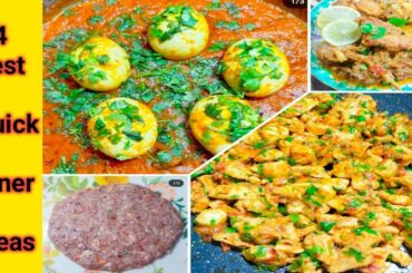 4 Quick Easy Dinner Ideas || Tastefull Delicious || BY New IQ Cooking