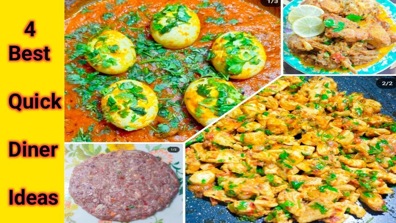 4 Quick Easy Dinner Ideas || Tastefull Delicious || BY New IQ Cooking 4 Quick Easy Dinner Ideas || Tastefull Delicious || BY New IQ Cooking
