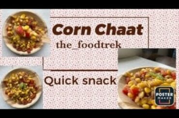 Corn Chaat|| Sweetcorn Chaat || Healthy Snack Recipe