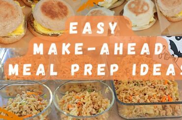 EASY MEAL PREP IDEAS! MAKE-AHEAD BREAKFAST SANDWICHES | EGG ROLL IN A BOWL | PLANNING US HEALTHY
