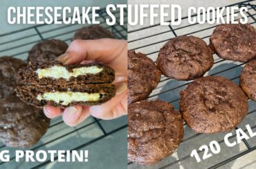 Cheesecake Stuffed Cookies! Easy Low Calorie, High Protein Recipe