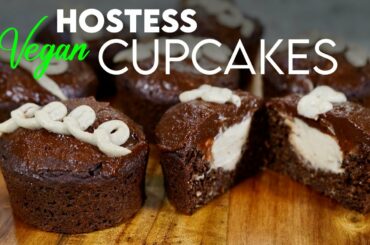 HEALHTY VEGAN HOSTESS CUPCAKES in 60 SECONDS! + free printable recipe