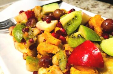 Yummy Fruit Chaat Recipe || Plant Based Healthy Snack Ideas || Kaur Healthy Vegan Food