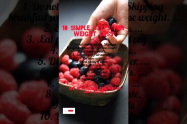 10 simple steps for weight loss.